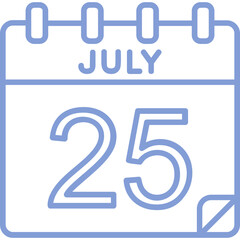 25 July Vector Icon Design