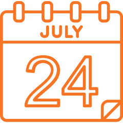 24 July Vector Icon Design