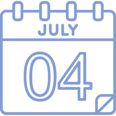 4 July Vector Icon Design