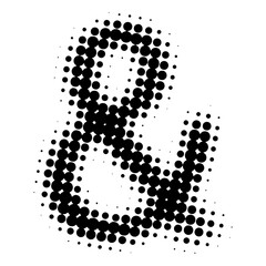 PNG Cool halftone font symbol, transparent background