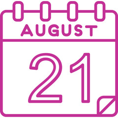 21 August Vector Icon Design