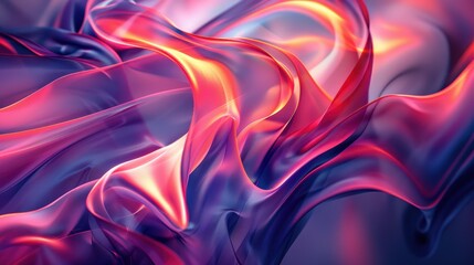 Obraz premium The combination of purple and orange in the form of waves on the background creates a mood of freshness and optimism, ideal for modern designs
