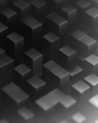 Obraz premium A close-up of abstract geometric shapes in varying heights and shades of gray.