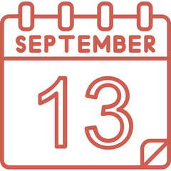 13 September Vector Icon Design