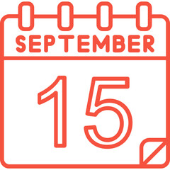 15 September Vector Icon Design