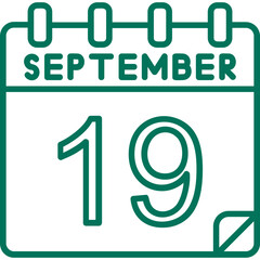 19 September Vector Icon Design