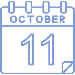 11 October Vector Icon Design