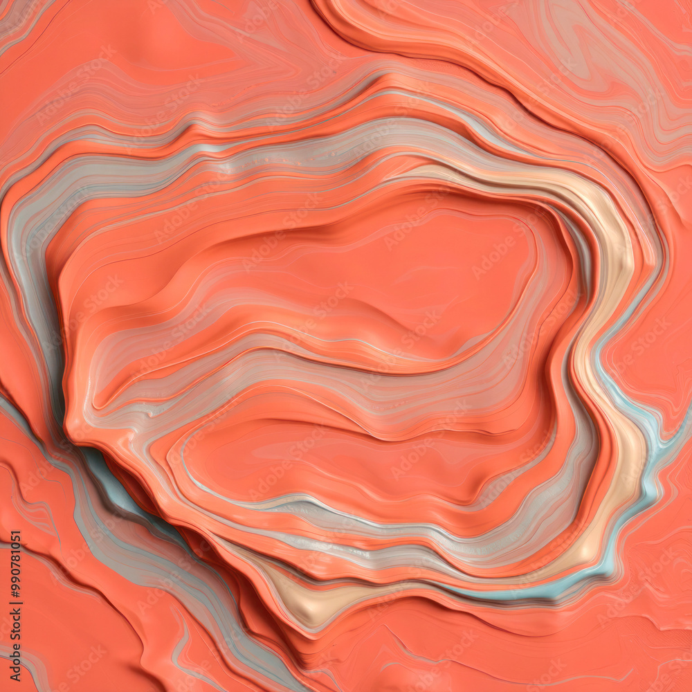 Poster a textured background with strokes of pink and blue gives a sense of dimensionality and plasticity