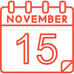 15 November Vector Icon Design