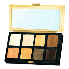 Png Watercolor eyeshadow element, transparent background