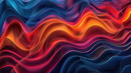 Fototapeta premium Vibrant, retro-inspired lines in bright colors create a nostalgic vibe, perfect for designs reminiscent of the 70s or 80s