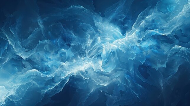 The light smoke, gently blurring on the blue background, reminds of the morning fog in the mountains