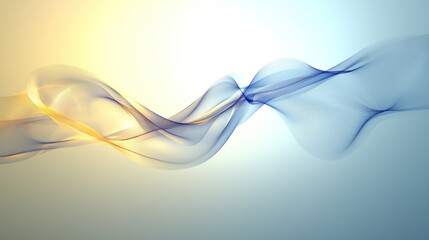 Naklejka premium Abstract waves in soft colors create a serene and modern visual effect.