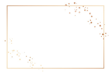 Frame png festive golden design with space for text