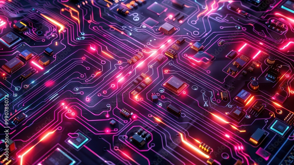 Poster each element of the board emits energy, bringing dynamism to the design suitable for technological p