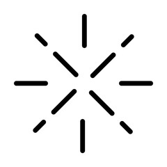 Burst png web UI icon in outline style