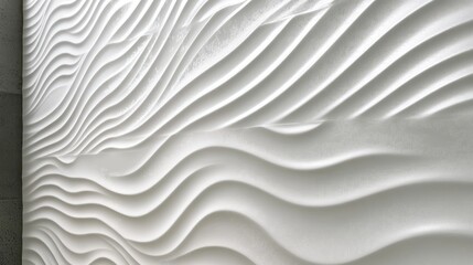 Obraz premium Textured wall design featuring flowing wave patterns for aesthetic appeal.