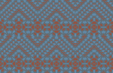 Motifs Philippine Ethnic Patternfolk Embroidery, Aztec Geometric Ornament Print. Design for Carpet, Wallpaper, Clothing, Wrapping, Fabric