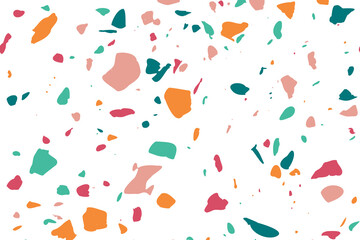 Colorful terrazzo transparent png layer for marble background design