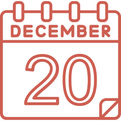 20 December Vector Icon Design