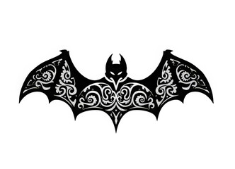 Obraz premium Png bat silhouette sketch. Halloween bat sticker or tattoo for spooky designs. Black graphic illustration isolated on transparent background. tattoo goth vintage.