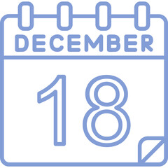 18 December Vector Icon Design