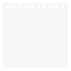 Note paper png collage element, white square shape on transparent background