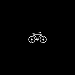 Obraz premium E bike icon isolated on dark background