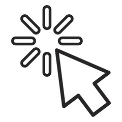 Obraz premium Arrow mouse cursor png icon, transparent background