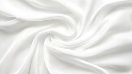 Naklejka premium A close-up of smooth white fabric, showcasing its texture and flow.
