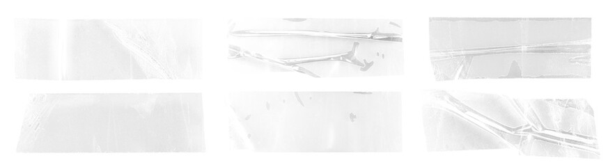 Wrinkled clear tape png on transparent background