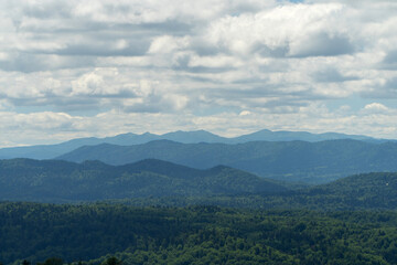 Fototapeta premium Panorama z wieży widokowej na Holicy Bieszczady 