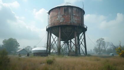 A water tower representing water supply and water storage
