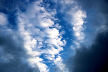 View of Cloudy Stormy Sky on a Summer Afternoon