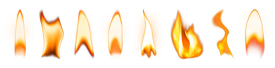 PNG Lighter flame, fire set