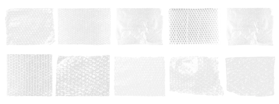 Bubble plastic wrap texture set
