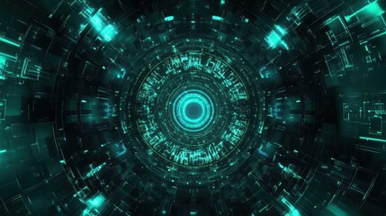 Fototapeta premium A dynamic abstract composition featuring intersecting lines of vibrant blue and pink light against a dark background. The image evokes feelings of energy, movement, and futuristic technology.