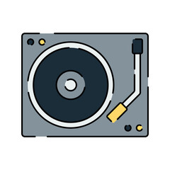 Turntable Vinyl Icon Illustration