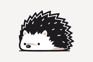Cute cartoon hedgehog illustration