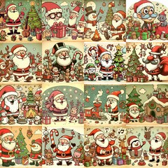 Fototapeta premium Halloween cartoon vintage illustration. AI generated illustration