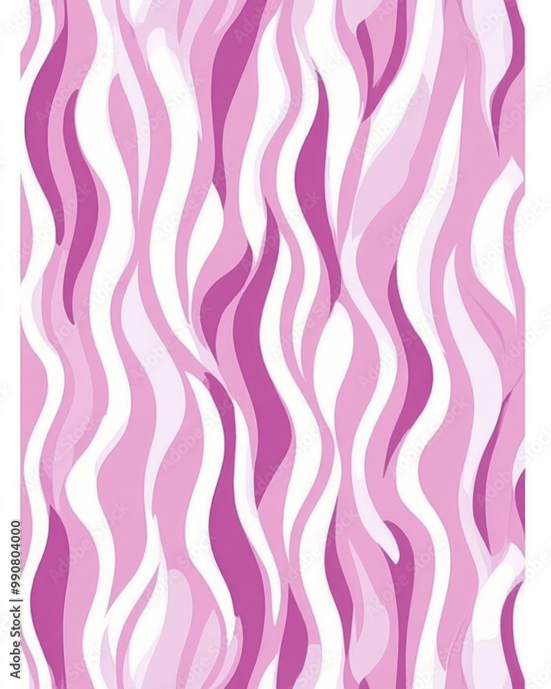 Canvas Prints a vibrant abstract pattern with flowing pink and white waves.