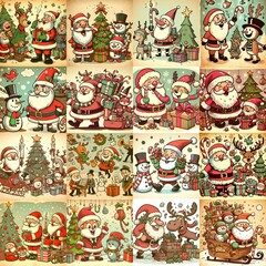 Halloween cartoon vintage illustration. AI generated illustration