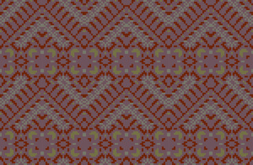 Arabesque Islamic Flower Patternfolk Embroidery, Aztec Geometric Ornament Print. Design for Carpet, Wallpaper, Clothing, Wrapping, Fabric