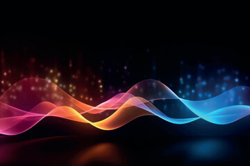Colorful abstract wave background