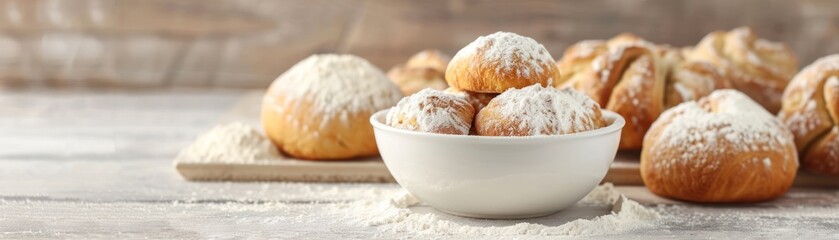 Fototapeta premium Baker using different extracts in pastry recipes.