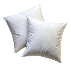 White pillows top view Isolated on transparent background.
