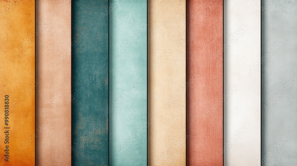 Aufkleber a vibrant array of textured colored panels creating a visually appealing backdrop, featuring shades 
