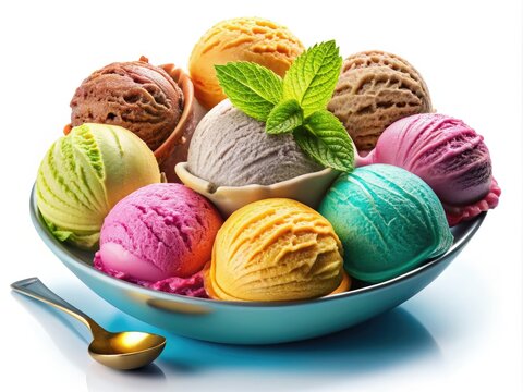 Vibrant ice cream scoop clipart for artistic creations, eye-catching illustrations, and delightful summer-themed projects, perfect for adding a sweet touch to any design.