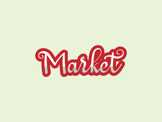 Market text design , letter market design ,world market logo, new market logo design