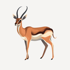 Elegant antelope illustration, nature